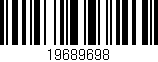 Código de barras (EAN, GTIN, SKU, ISBN): '19689698'