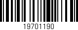 Código de barras (EAN, GTIN, SKU, ISBN): '19701190'