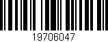Código de barras (EAN, GTIN, SKU, ISBN): '19706047'