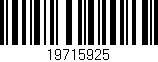 Código de barras (EAN, GTIN, SKU, ISBN): '19715925'
