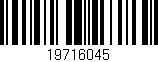 Código de barras (EAN, GTIN, SKU, ISBN): '19716045'