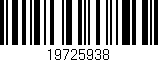 Código de barras (EAN, GTIN, SKU, ISBN): '19725938'