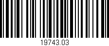 Código de barras (EAN, GTIN, SKU, ISBN): '19743.03'
