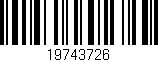 Código de barras (EAN, GTIN, SKU, ISBN): '19743726'