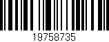 Código de barras (EAN, GTIN, SKU, ISBN): '19758735'