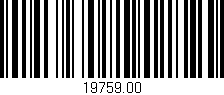 Código de barras (EAN, GTIN, SKU, ISBN): '19759.00'