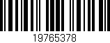 Código de barras (EAN, GTIN, SKU, ISBN): '19765378'