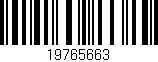 Código de barras (EAN, GTIN, SKU, ISBN): '19765663'