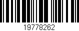 Código de barras (EAN, GTIN, SKU, ISBN): '19778262'