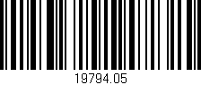 Código de barras (EAN, GTIN, SKU, ISBN): '19794.05'