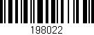 Código de barras (EAN, GTIN, SKU, ISBN): '198022'