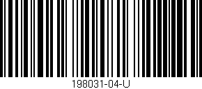 Código de barras (EAN, GTIN, SKU, ISBN): '198031-04-U'