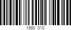 Código de barras (EAN, GTIN, SKU, ISBN): '1980/010'