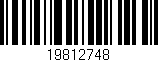 Código de barras (EAN, GTIN, SKU, ISBN): '19812748'