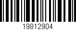 Código de barras (EAN, GTIN, SKU, ISBN): '19812904'