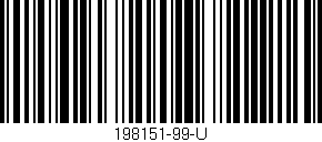 Código de barras (EAN, GTIN, SKU, ISBN): '198151-99-U'