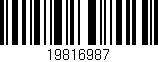 Código de barras (EAN, GTIN, SKU, ISBN): '19816987'