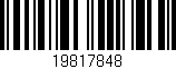 Código de barras (EAN, GTIN, SKU, ISBN): '19817848'