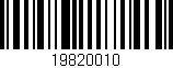 Código de barras (EAN, GTIN, SKU, ISBN): '19820010'