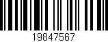 Código de barras (EAN, GTIN, SKU, ISBN): '19847567'
