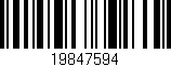 Código de barras (EAN, GTIN, SKU, ISBN): '19847594'