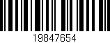 Código de barras (EAN, GTIN, SKU, ISBN): '19847654'