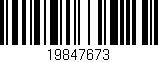 Código de barras (EAN, GTIN, SKU, ISBN): '19847673'