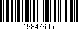 Código de barras (EAN, GTIN, SKU, ISBN): '19847695'
