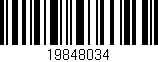 Código de barras (EAN, GTIN, SKU, ISBN): '19848034'