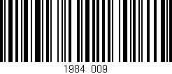 Código de barras (EAN, GTIN, SKU, ISBN): '1984/009'