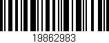 Código de barras (EAN, GTIN, SKU, ISBN): '19862983'