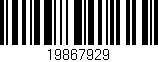 Código de barras (EAN, GTIN, SKU, ISBN): '19867929'