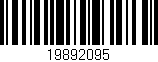 Código de barras (EAN, GTIN, SKU, ISBN): '19892095'
