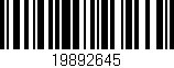 Código de barras (EAN, GTIN, SKU, ISBN): '19892645'