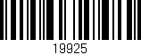 Código de barras (EAN, GTIN, SKU, ISBN): '19925'