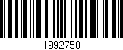 Código de barras (EAN, GTIN, SKU, ISBN): '1992750'