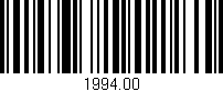 Código de barras (EAN, GTIN, SKU, ISBN): '1994.00'