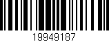 Código de barras (EAN, GTIN, SKU, ISBN): '19949187'