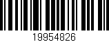 Código de barras (EAN, GTIN, SKU, ISBN): '19954826'