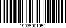 Código de barras (EAN, GTIN, SKU, ISBN): '19965881050'