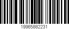 Código de barras (EAN, GTIN, SKU, ISBN): '19965882231'