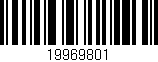 Código de barras (EAN, GTIN, SKU, ISBN): '19969801'