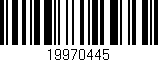 Código de barras (EAN, GTIN, SKU, ISBN): '19970445'