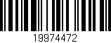 Código de barras (EAN, GTIN, SKU, ISBN): '19974472'