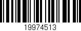 Código de barras (EAN, GTIN, SKU, ISBN): '19974513'