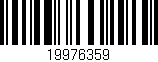 Código de barras (EAN, GTIN, SKU, ISBN): '19976359'