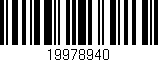 Código de barras (EAN, GTIN, SKU, ISBN): '19978940'