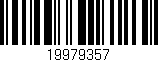 Código de barras (EAN, GTIN, SKU, ISBN): '19979357'