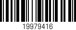 Código de barras (EAN, GTIN, SKU, ISBN): '19979416'