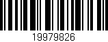 Código de barras (EAN, GTIN, SKU, ISBN): '19979826'